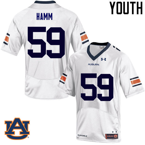 Youth Auburn Tigers #59 Brodarious Hamm College Football Jerseys Sale-White